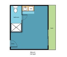 Studio 1 E303 floor plan